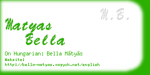 matyas bella business card